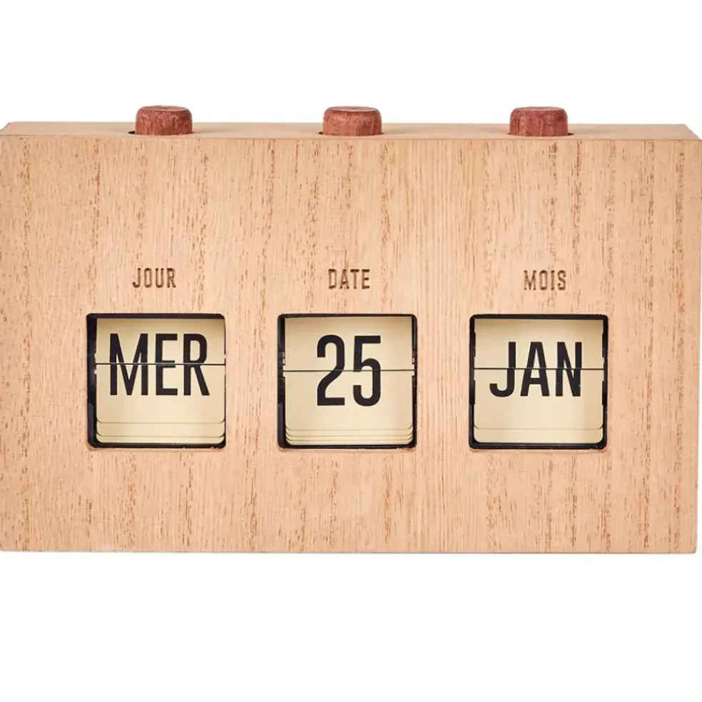 Calendrier flip flap effet bois