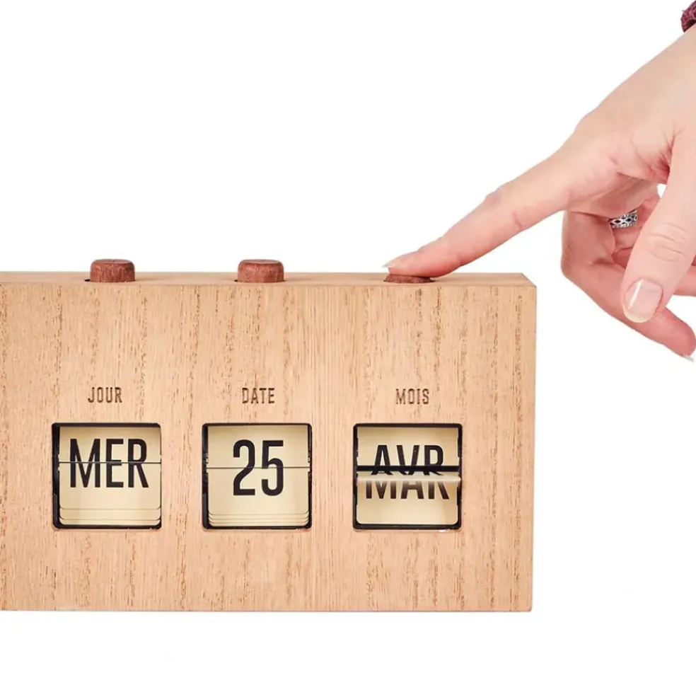Calendrier flip flap effet bois