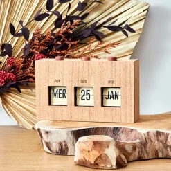 Calendrier flip flap effet bois