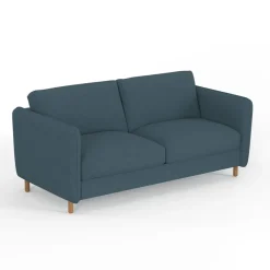 Canapé convertible 2 places Gustave - Tissu Texturé - Crown Moutarde