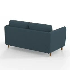 Canapé convertible 2 places Gustave - Tissu Texturé - Crown Moutarde