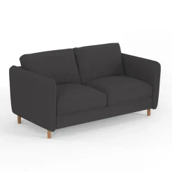 Canapé convertible 2 places Bultex Gustave - Tissu - Enjoy Anthracite