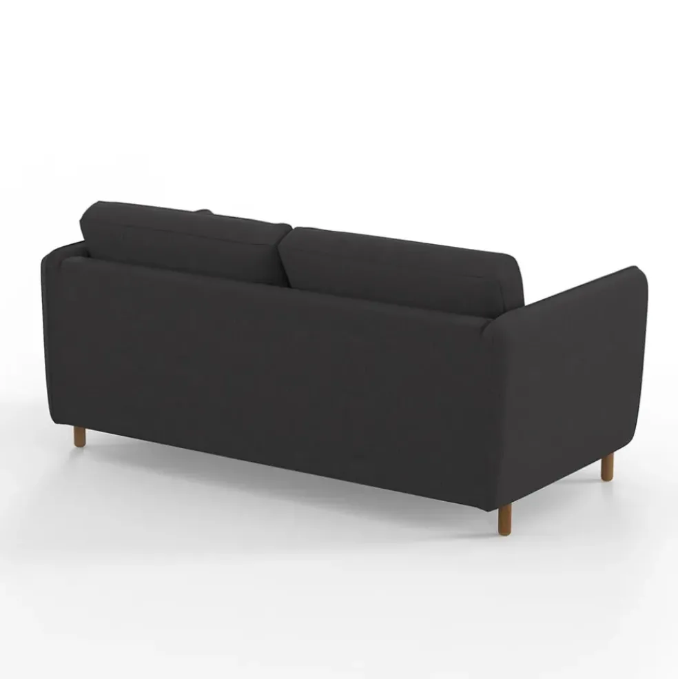 Canapé convertible 2 places Bultex Gustave - Tissu - Enjoy Anthracite