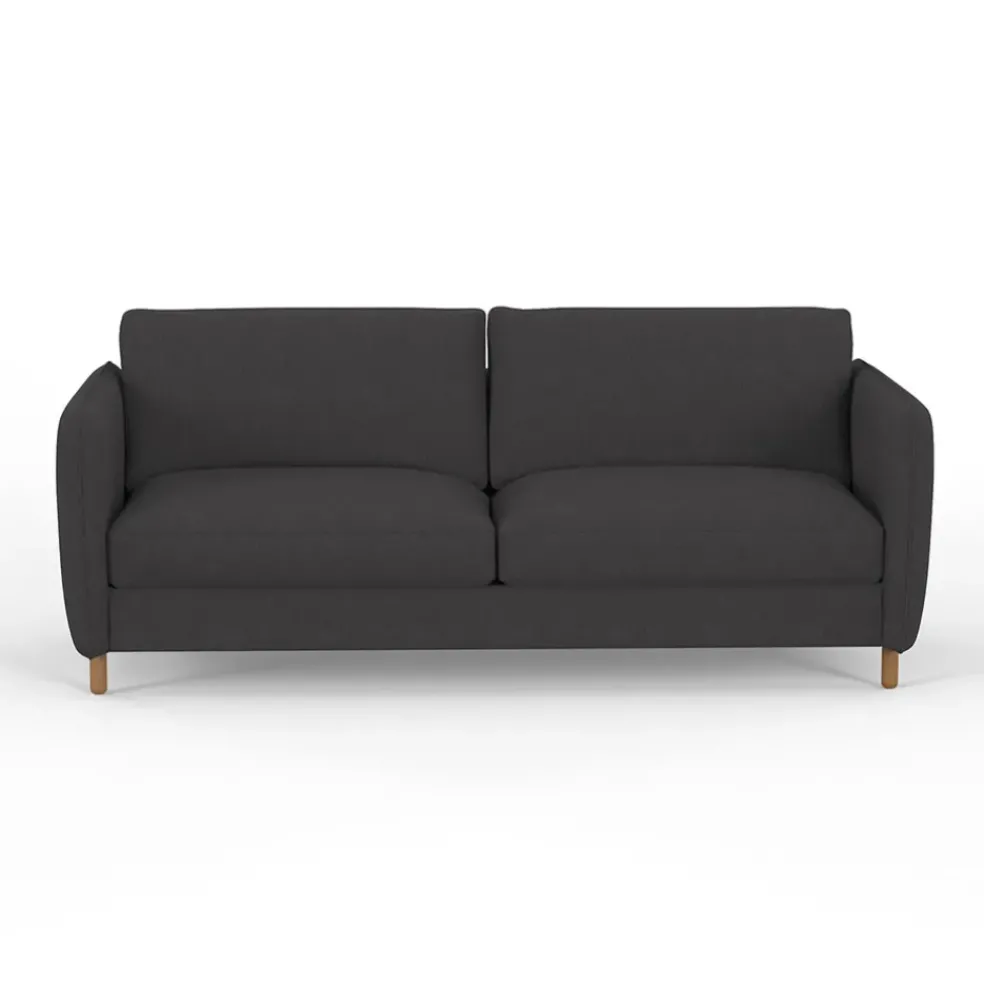 Canapé convertible 2 places Bultex Gustave - Tissu - Enjoy Anthracite