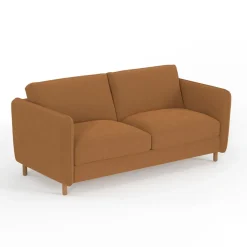 Canapé convertible 2 places Bultex Gustave - Velours Vintage - Adore Anthracite