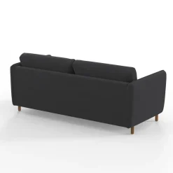 Canapé convertible 2 places Bultex Gustave - Velours Vintage - Adore Anthracite
