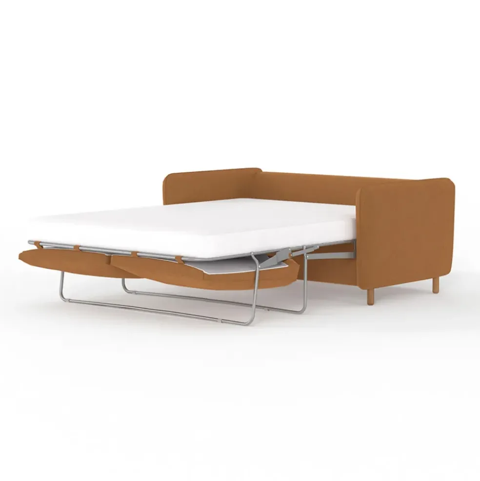 Canapé convertible 2 places Bultex Gustave - Velours Vintage - Adore Anthracite