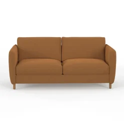 Canapé convertible 2 places Bultex Gustave - Velours Vintage - Adore Anthracite