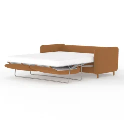 Canapé convertible 2 places Bultex Gustave - Velours Vintage - Adore Anthracite