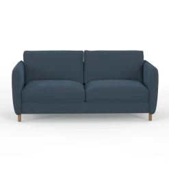 Canapé convertible 2 places Bultex Gustave - Velours Vintage - Adore Anthracite