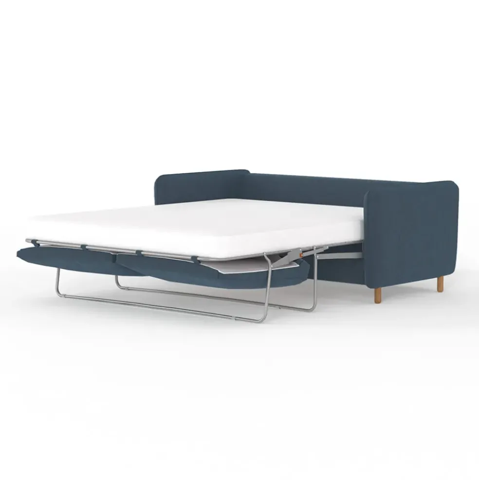 Canapé convertible 2 places Bultex Gustave - Velours Vintage - Adore Anthracite
