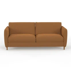 Canapé convertible 2 places Bultex Gustave - Velours Vintage - Adore Anthracite