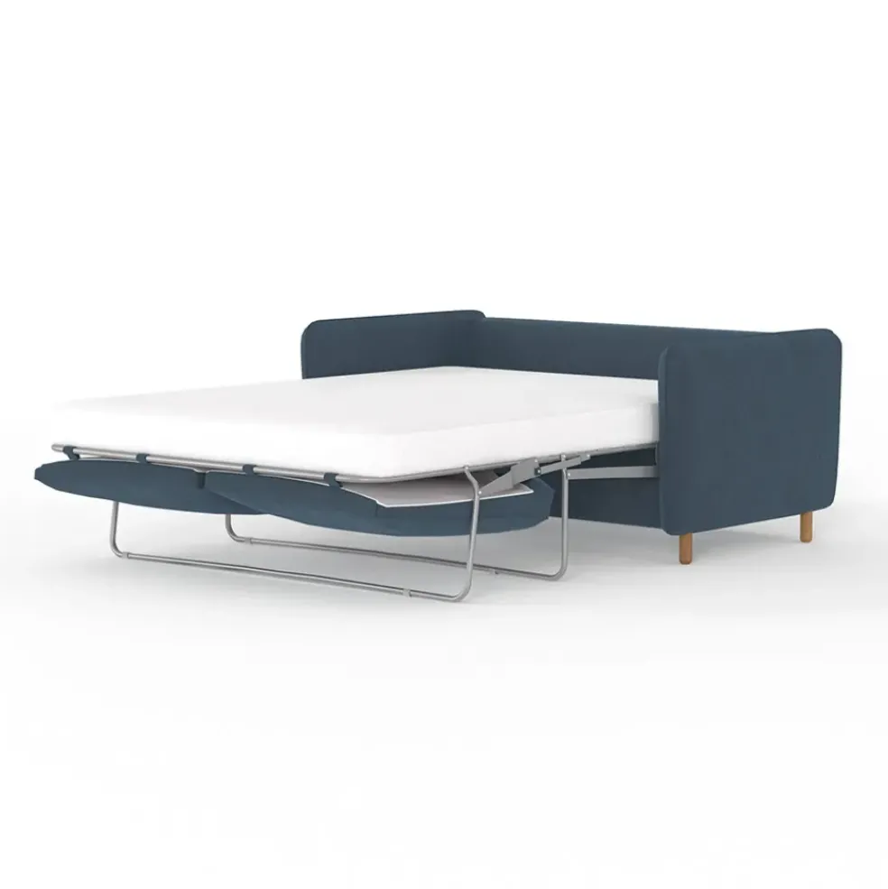 Canapé convertible 2 places Bultex Gustave - Velours Vintage - Adore Anthracite