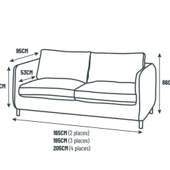 Canapé convertible 2 places Bultex Gustave - Velours Vintage - Adore Anthracite