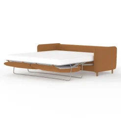 Canapé convertible 2 places Bultex Gustave - Velours Vintage - Adore Anthracite