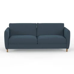 Canapé convertible 2 places Bultex Gustave - Velours Vintage - Adore Anthracite