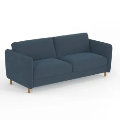 Canapé convertible 2 places Bultex Gustave - Velours Vintage - Adore Anthracite