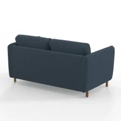 Canapé convertible 2 places Bultex Gustave - Velours Vintage - Adore Anthracite
