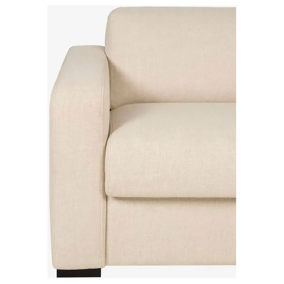 Canapé convertible 28kg 2 places en tissu lenny crème - Porto