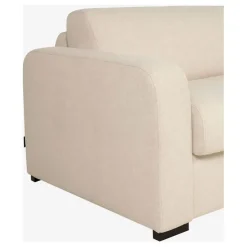 Canapé convertible 28kg 2 places en tissu lenny crème - Porto