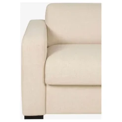 Canapé convertible 28kg 2 places en tissu lenny crème - Porto