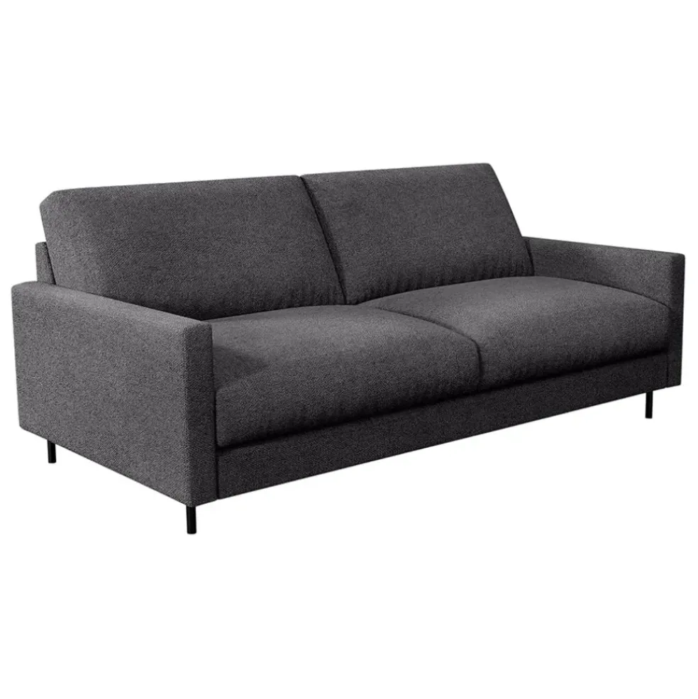 Canapé fixe 3 places Gaspard - Tissu - Enjoy Anthracite