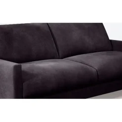 Canapé fixe 3 places Gaspard - Velours Vintage - Adore Anthracite