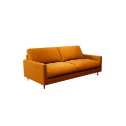 Canapé fixe 3 places Gaspard - Velours Vintage - Adore Anthracite