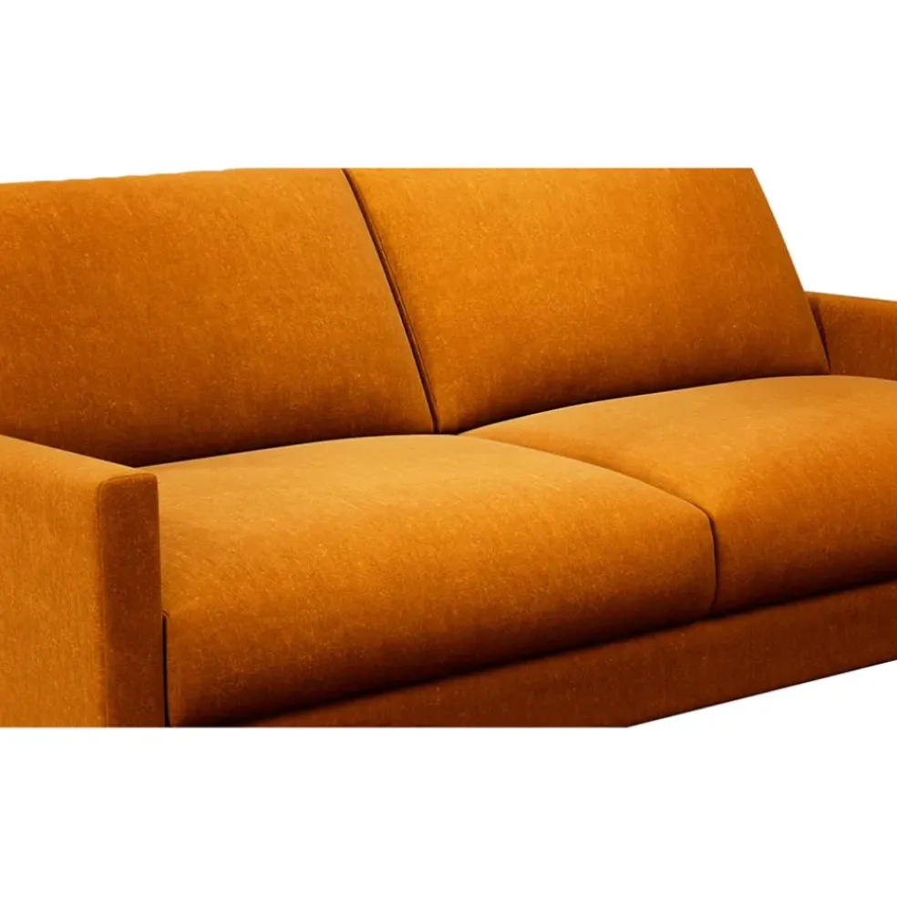 Canapé fixe 3 places Gaspard - Velours Vintage - Adore Anthracite