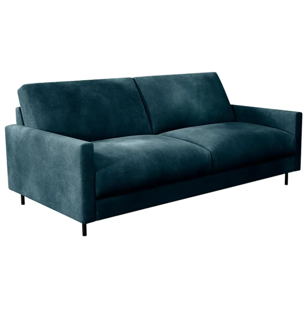 Canapé fixe 3 places Gaspard - Velours Vintage - Adore Anthracite