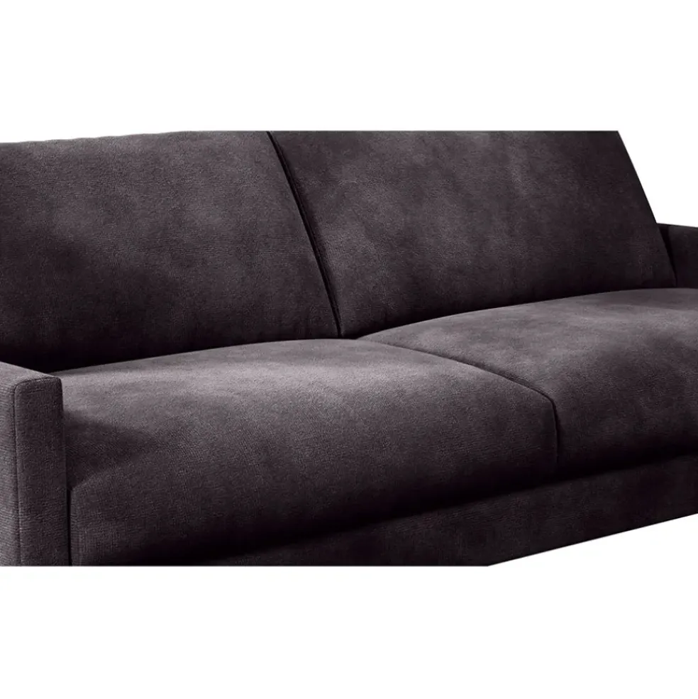 Canapé fixe 3 places Gaspard - Velours Vintage - Adore Anthracite