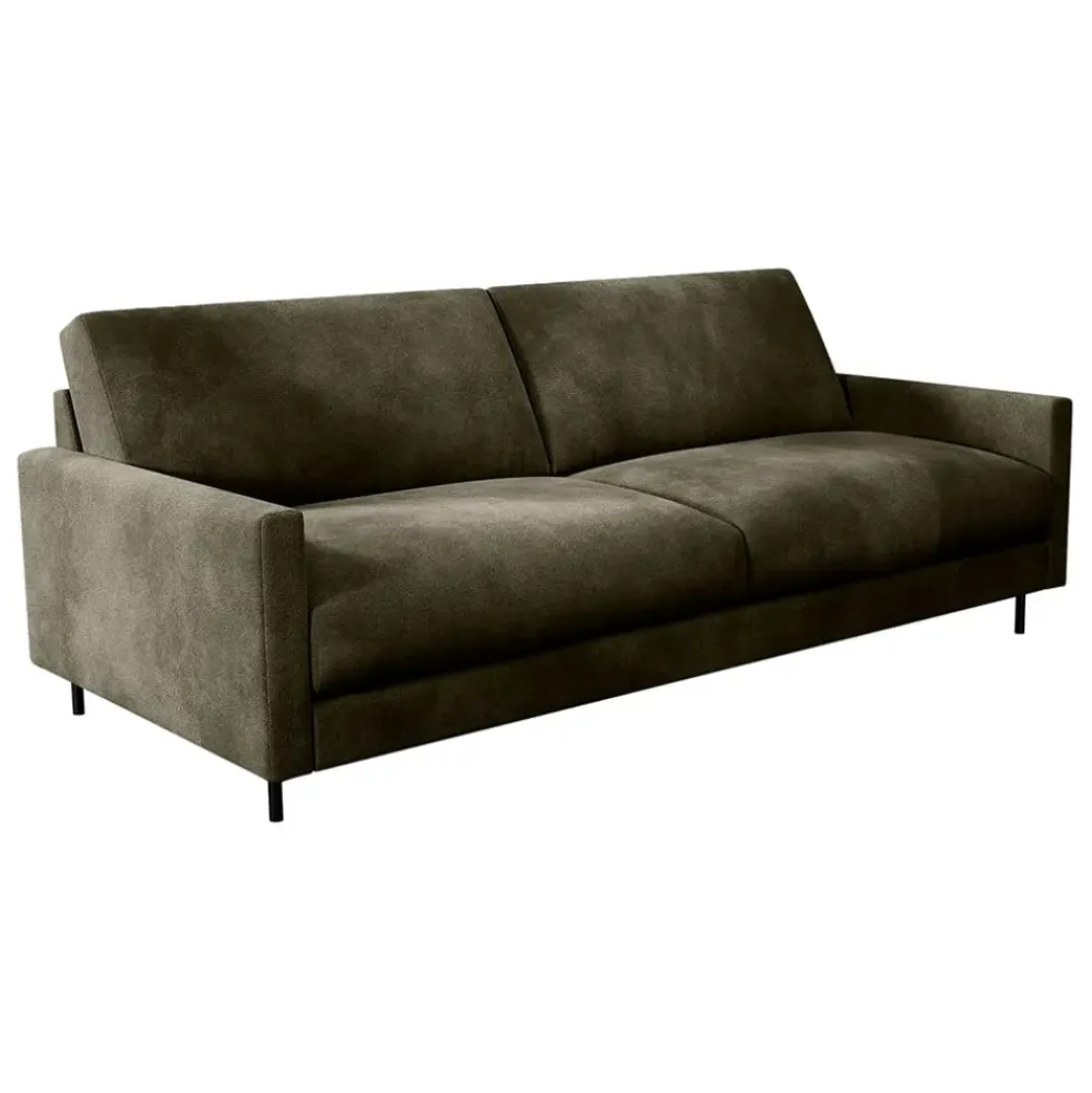 Canapé fixe 3 places Gaspard - Velours Vintage - Adore Anthracite