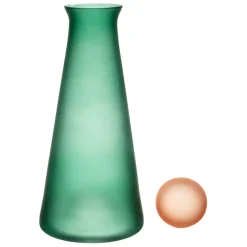 Carafe en cristallin vert et corail givré 1l - Adria