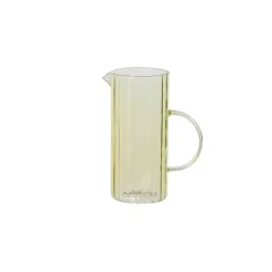 Carafe en verre transparent vert