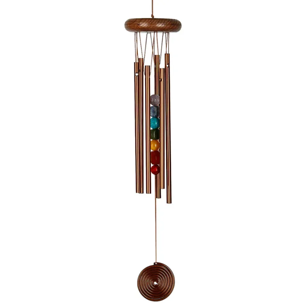 Carillon à vent 7 chakras argenté h44cm