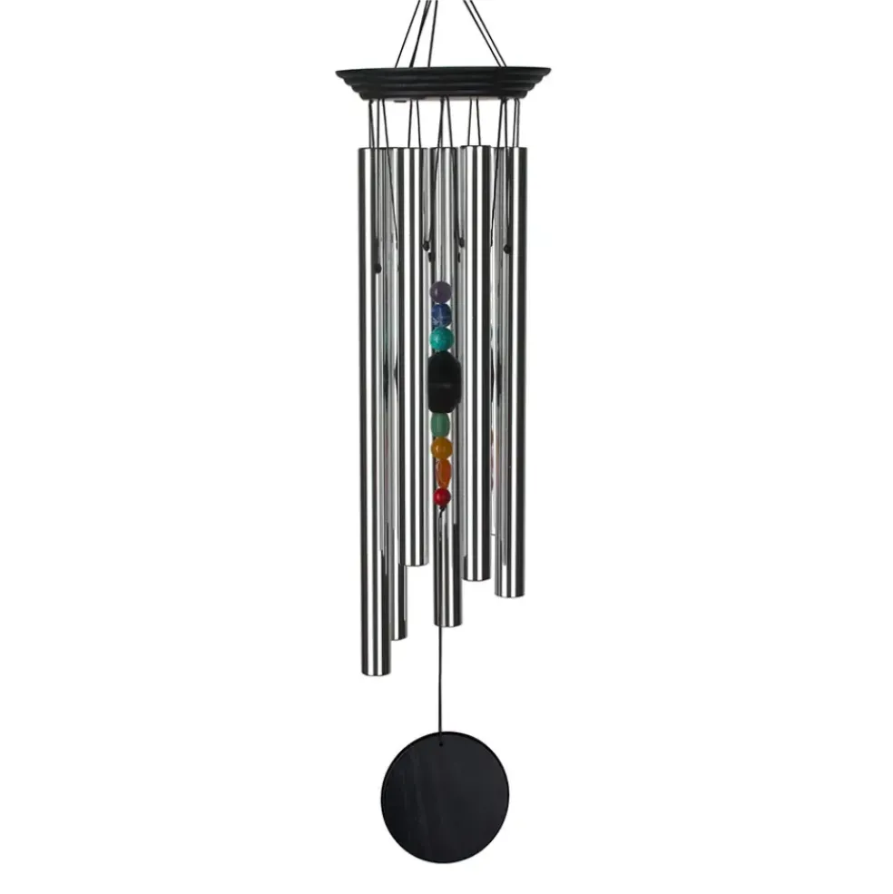 Carillon à vent 7 chakras argenté h44cm