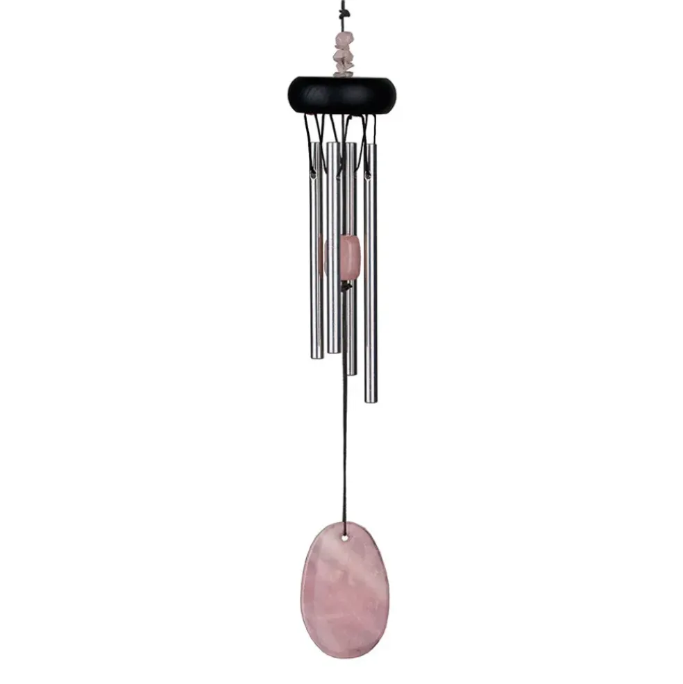 Carillon à vent quartz rose h29cm