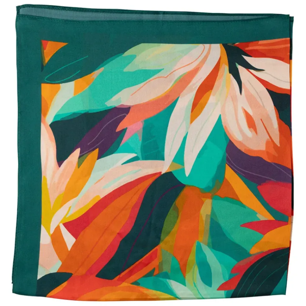 Carré de soie multicolore 66cm - Allegra