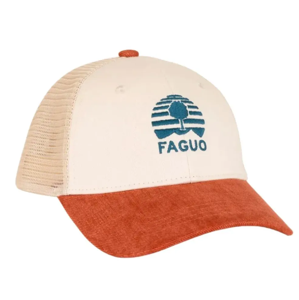 Casquette brique et écru taille unique