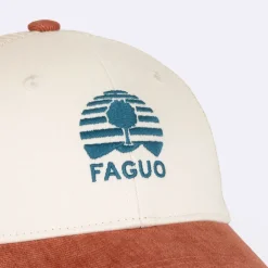 Casquette brique et écru taille unique