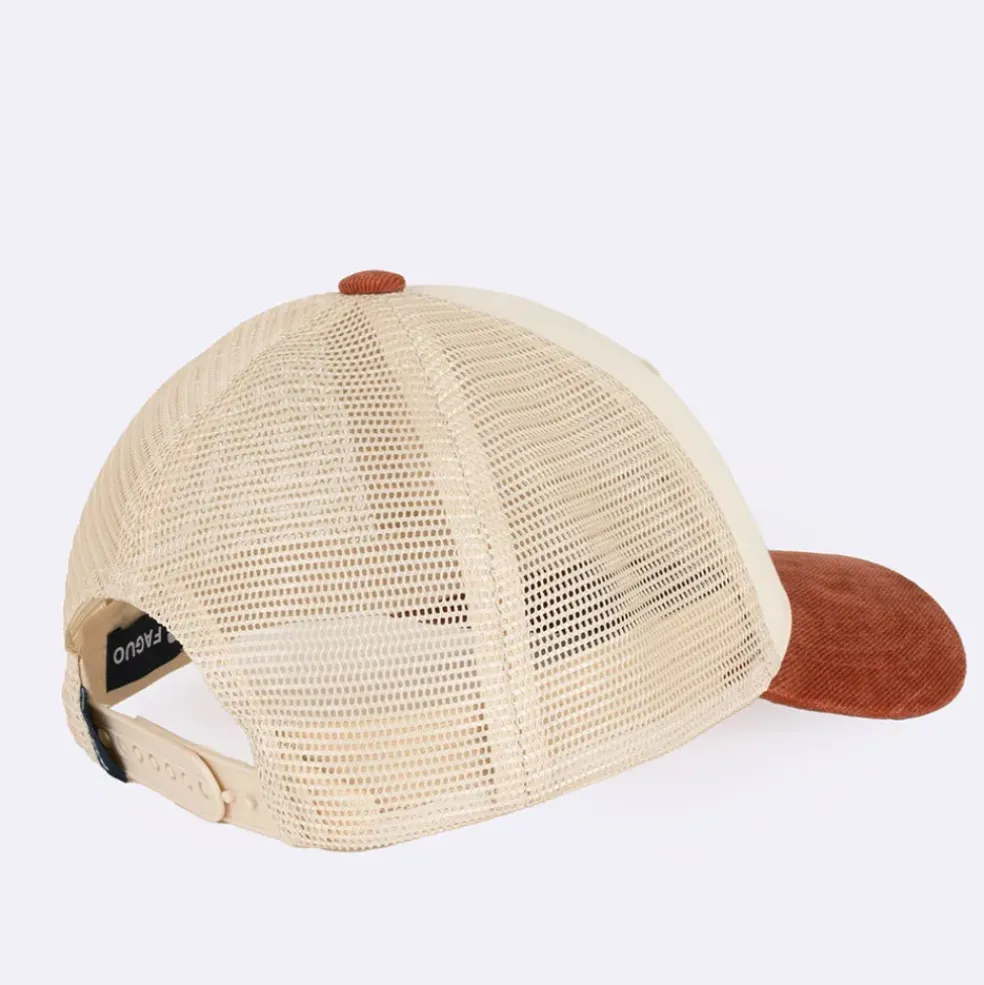 Casquette brique et écru taille unique