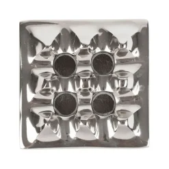 Cendrier en aluminium argenté d9cm - Riva