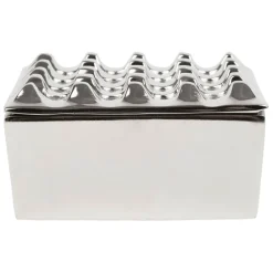 Cendrier en aluminium argenté d13cm - Riva