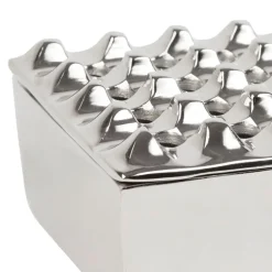 Cendrier en aluminium argenté d13cm - Riva