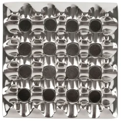 Cendrier en aluminium argenté d13cm - Riva