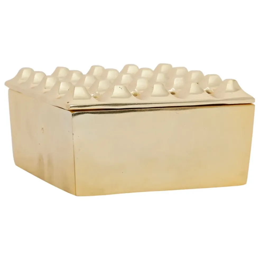 Cendrier en aluminium doré d13cm - Riva