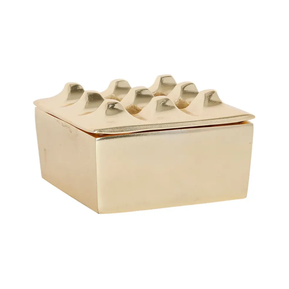 Cendrier en aluminium doré d9cm - Riva