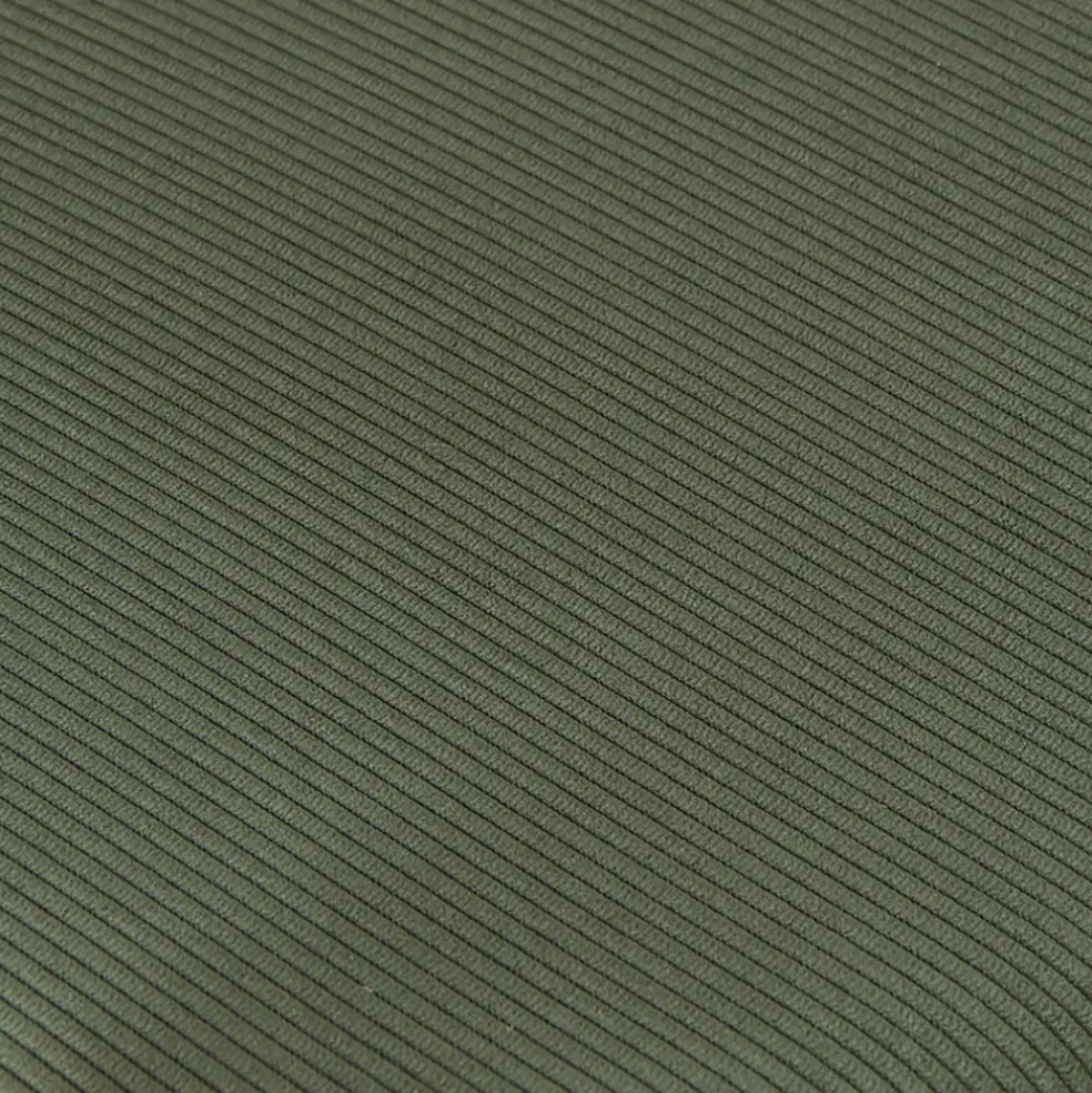 Chaise avec accoudoirs en velours côtelé vert sapin - Aston