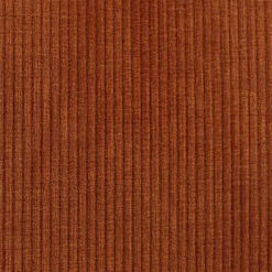 Chaise avec accoudoirs en velours côtelé cognac - Alma