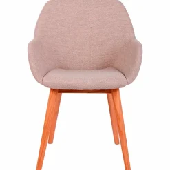Chaise avec accoudoirs en tissu sable - Altea